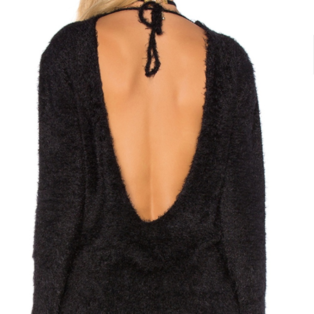 ANINE BING OPEN BACK FUZZY KNIT SWEATER SOLD OUT - Picture 1 of 6